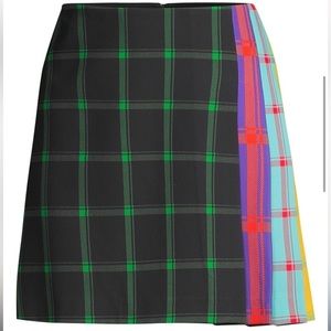 Alice and Olivia plaid print mini skirt